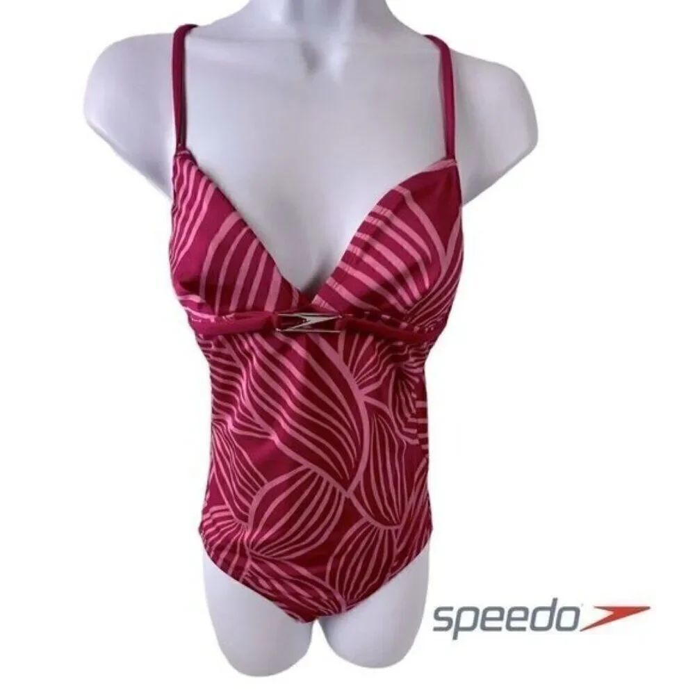 SPEEDO WOMENS 1PC BATHING SUIT PINK SIZE M